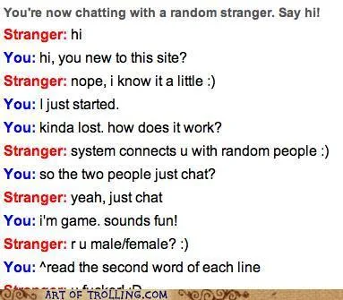 Omegle chat where you lose The Game.